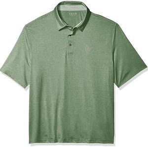 IZOD Men's Big and Tall Golf Title Holder Short Sleeves Polo (Canopy Green)